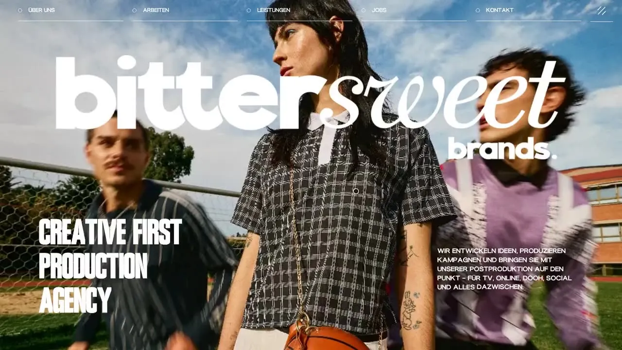 Bittersweet Brands: Website für eine Werbefilm-Produktion