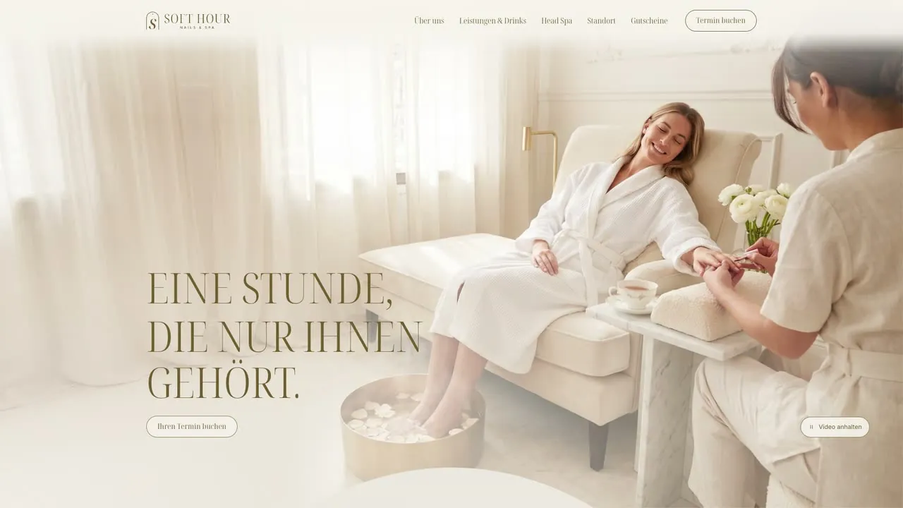 Soft Hour: Website für ein Nagel- und Spa-Studio
